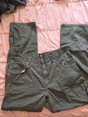Dickies Olive Cargo Work Pants - Dark Olive